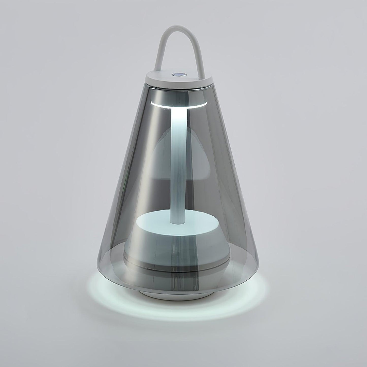 Shuttle Built-in Battery Table Lamp Dia 8.3″ x H 13.4″ / Dia 21cm x H 34cm / Grey & Smoke gray / Warm Light Table lamp