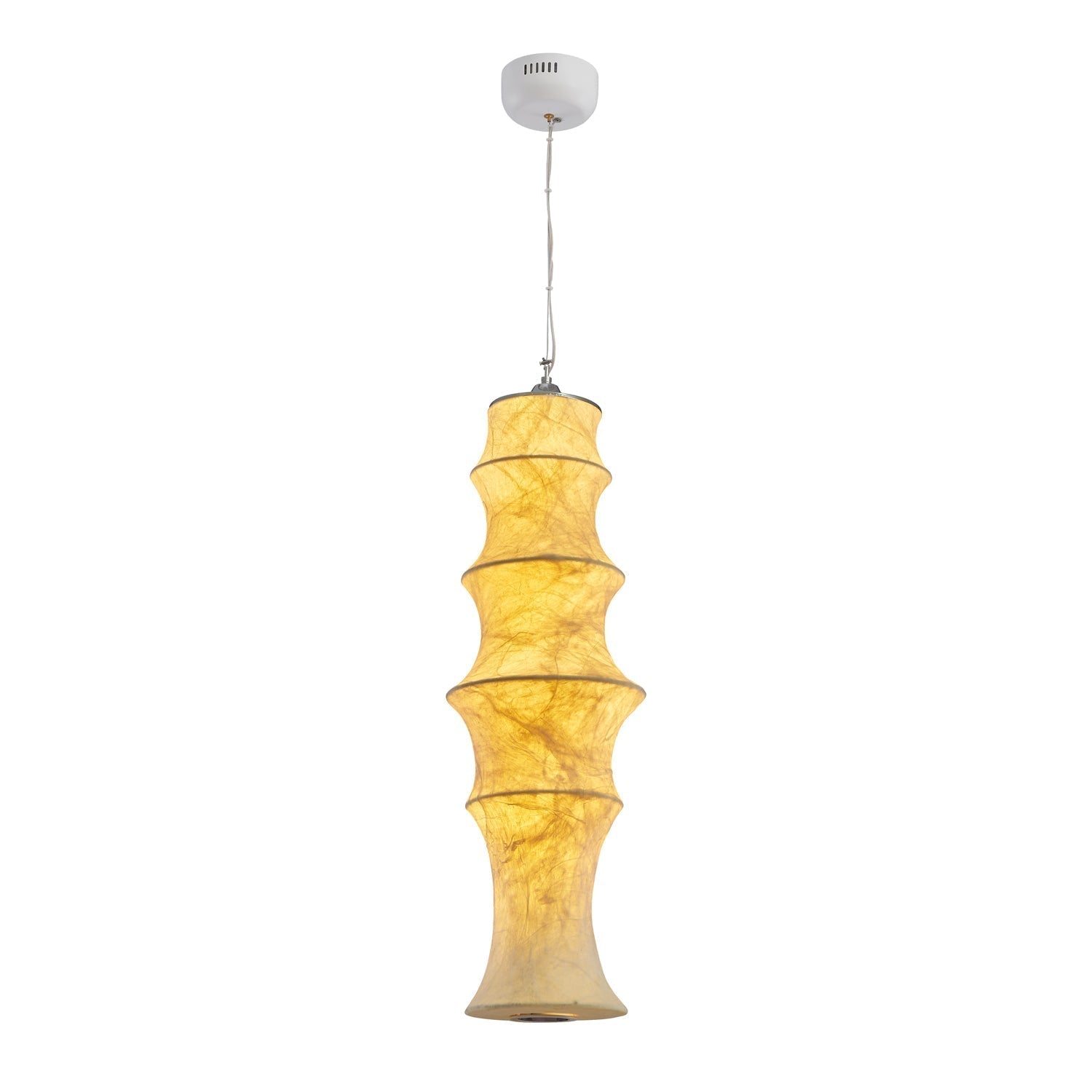 Silk Falkland Pendant Lamp Dia 10.2″ x H 33.8″ / Dia 26cm x H 86cm / White / Warm Light Pendant light