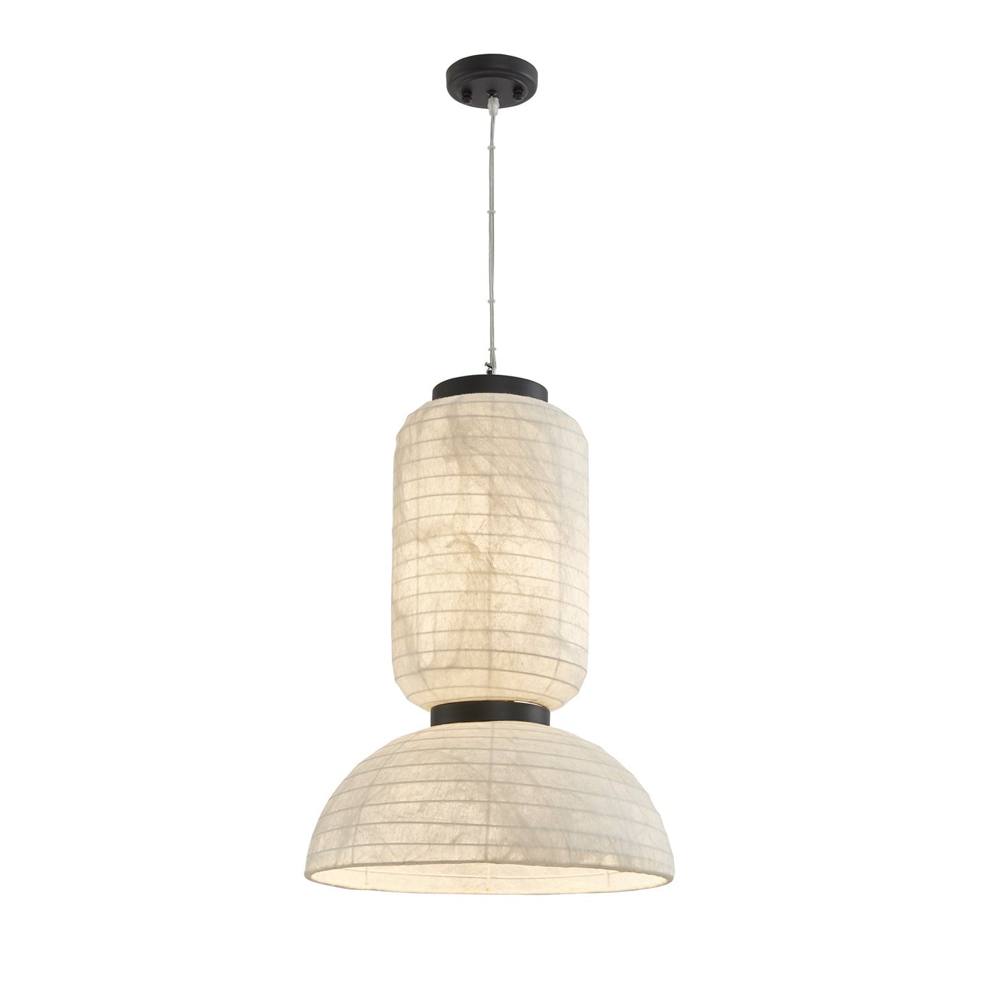 Silk Formakami Pendant Light ? 17.7″ x H 25.6″ / Dia 45cm x H 65cm / Black & White Pendant light