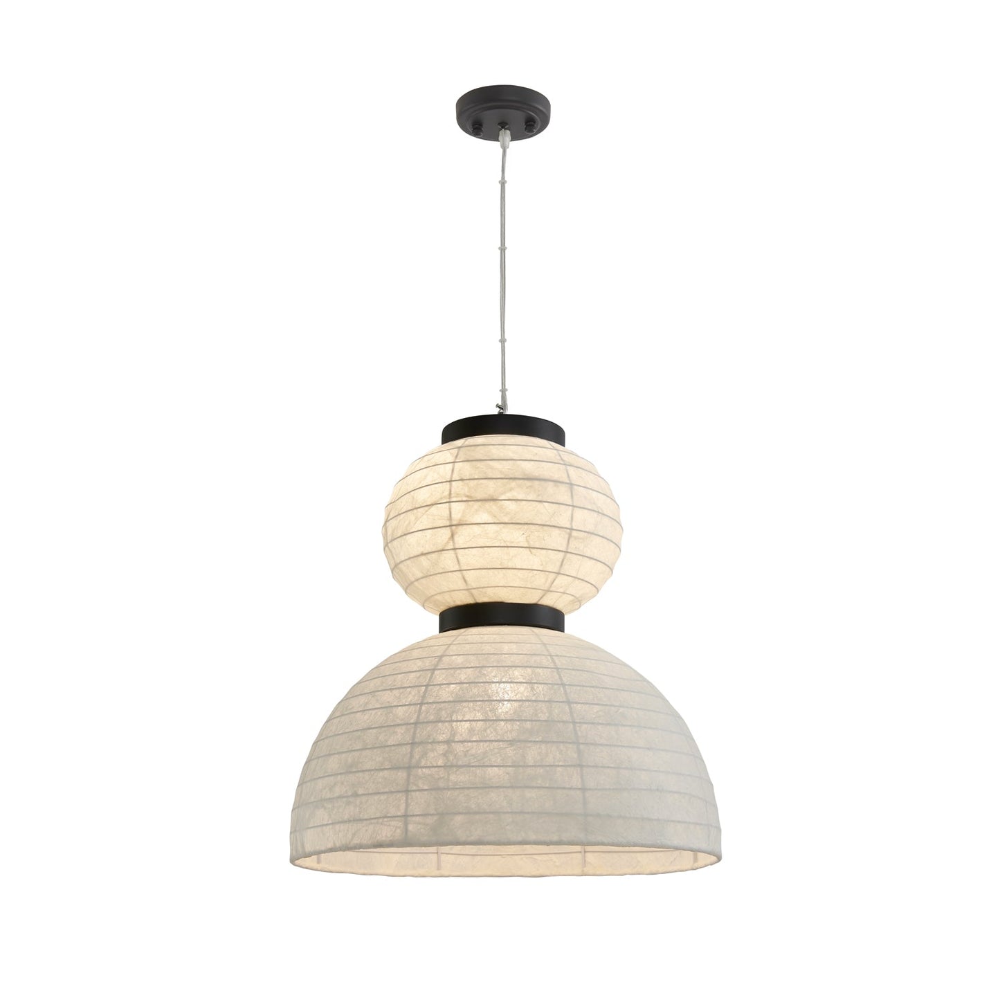 Silk Formakami Pendant Light ? 19.7″ x H 18.9″ / Dia 50cm x H 48cm / Black & White Pendant light