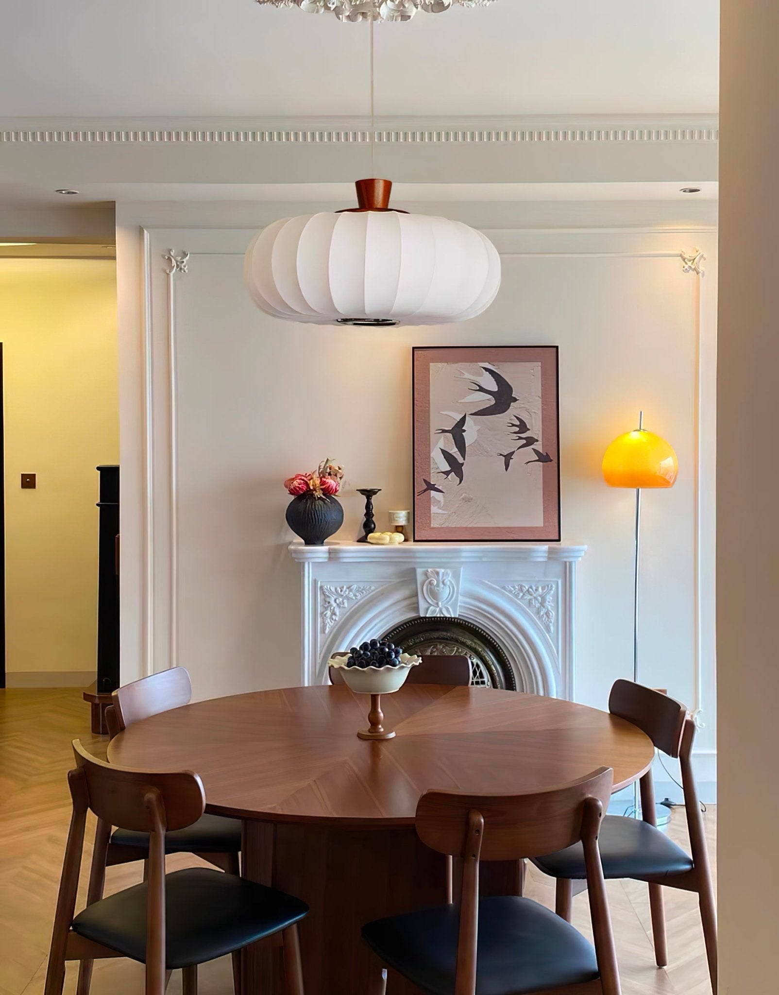 Silk Lantern Pendant Light Dia 19.7″ x H 11.8″ / White Pendant light