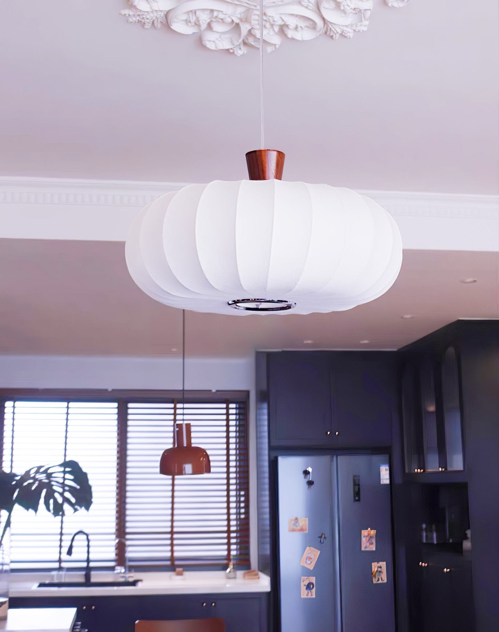Silk Lantern Pendant Light Dia 19.7″ x H 11.8″ / White Pendant light