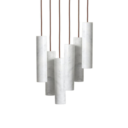 Silo Pendant Light 6 heads Dia 11.8″ x H 59″ / Dia 30cm x H 150cm / White Pendant light