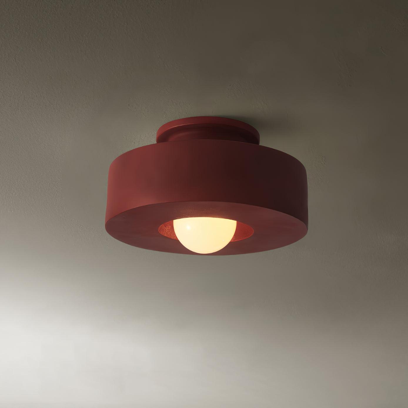 Simon Ceiling Lamp Dia 11.8″ x H 5.9″ / Dia 30cm x H 15cm / Red Ceiling lamp