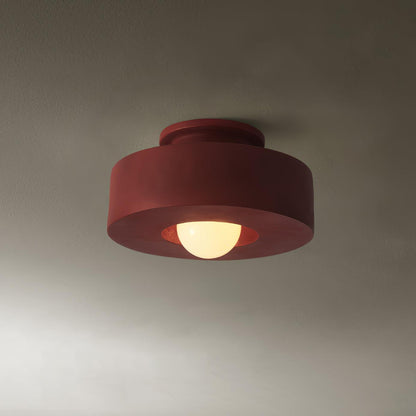 Simon Ceiling Lamp Dia 11.8″ x H 5.9″ / Dia 30cm x H 15cm / Red Ceiling lamp