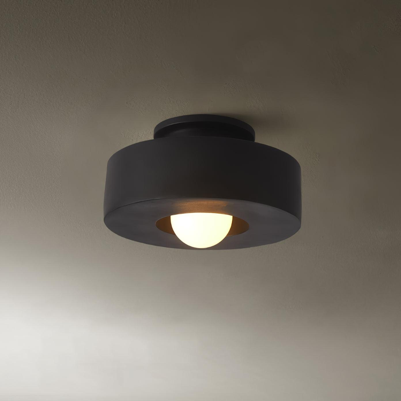 Simon Ceiling Lamp Dia 11.8″ x H 5.9″ / Dia 30cm x H 15cm / Black Ceiling lamp