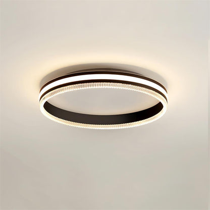Simple Acrylic Ring Ceiling Light Dia 19.7″ x H 3.1″ / Dia 50cm x H 8cm / Black / Warm light Ceiling lamp