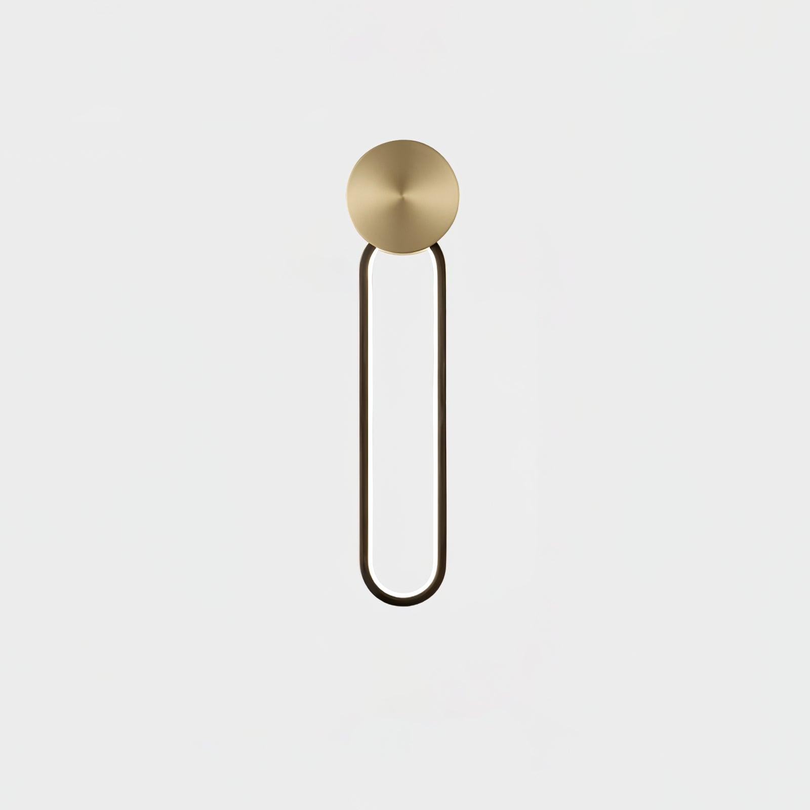Simple Elliptical Wall Sconce Dia 4.7″ x H 18.9″ / Dia 12cm x H 48cm / Brass & Black / Warm Light Wall lamp