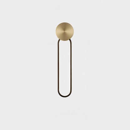 Simple Elliptical Wall Sconce Dia 4.7″ x H 18.9″ / Dia 12cm x H 48cm / Brass & Black / Warm Light Wall lamp