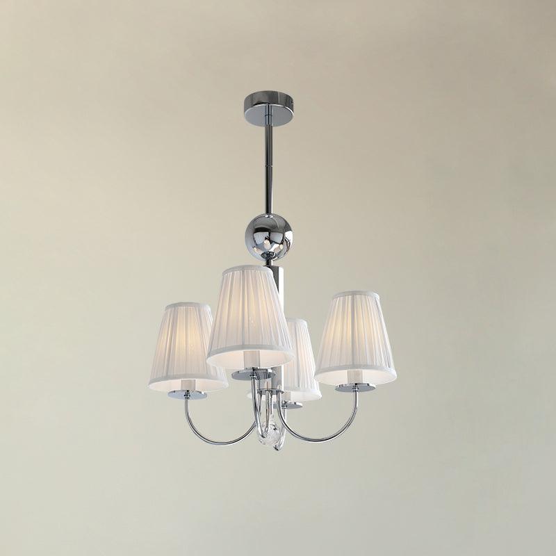Simplicity Chrome Chandelier 4 heads Φ 19.7″ x H 18.9″ / Dia 50cm x H 48cm / Chrome Chandelier