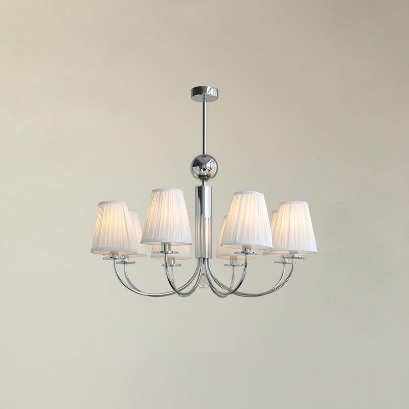 Simplicity Chrome Chandelier 8 heads Φ 31.5″ x H 19.7″ / Dia 80cm x H 50cm / Chrome Chandelier