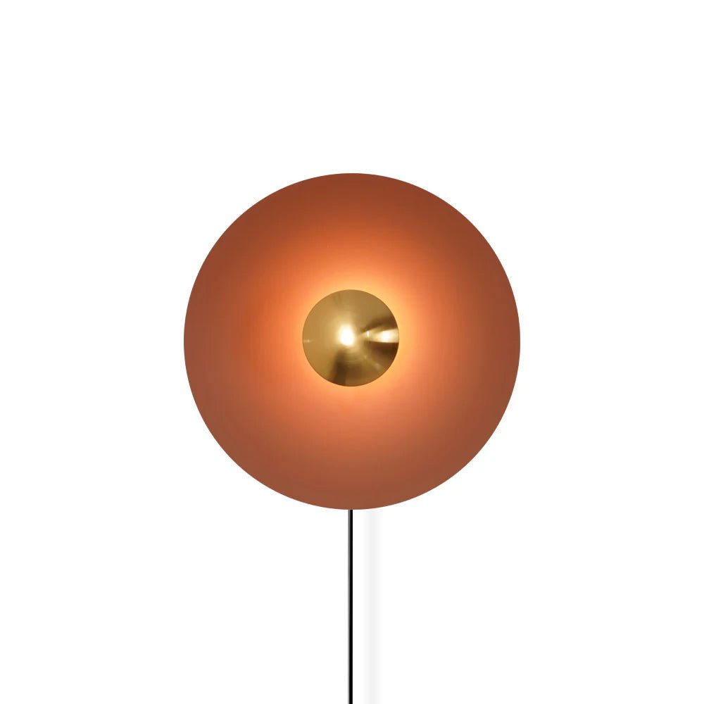 Simplicity Glow Plug-in Wall Light Dia 11.8″ x H 11.8″ / Orange & Antique copper / US Plug 1001 Wall lamp