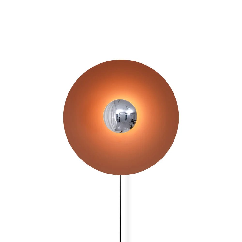 Simplicity Glow Plug-in Wall Light Dia 11.8″ x H 11.8″ / Orange & Chrome / US Plug 1001 Wall lamp