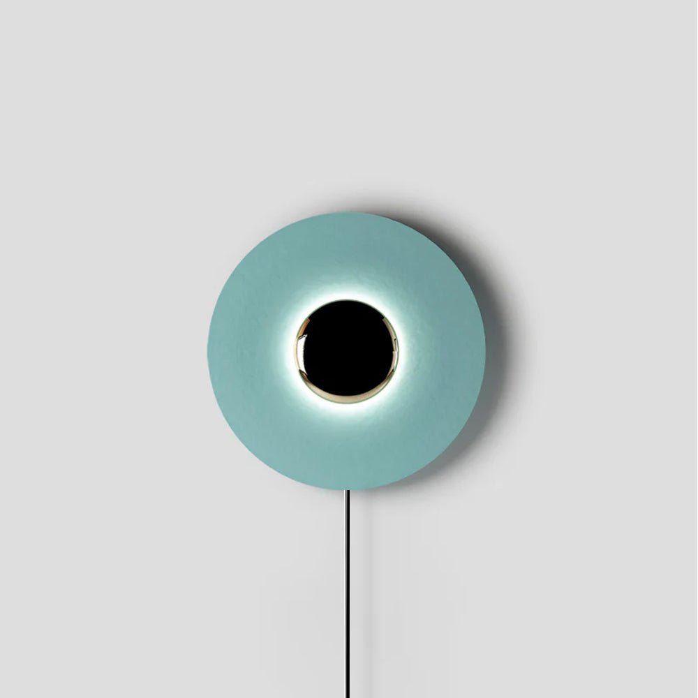Simplicity Glow Plug-in Wall Light Dia 11.8″ x H 11.8″ / Blue & Antique copper / US Plug 1001 Wall lamp