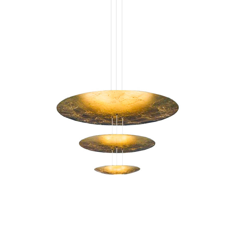 Machine Chandelier 3 layers Dia 7.1″ + 11.8″ + 19.7″ / Copper Plated / Warm Light Chandelier