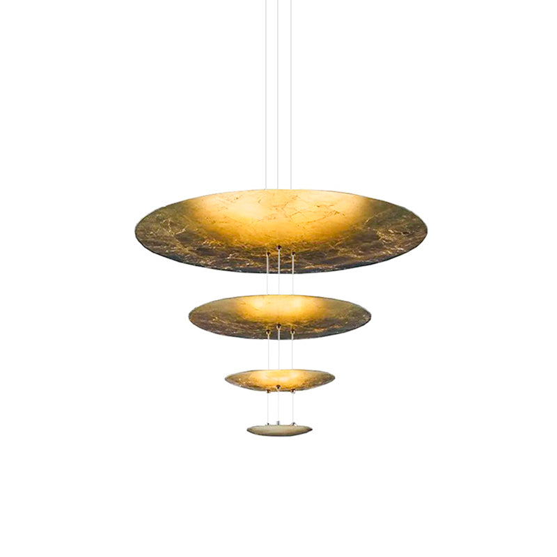 Machine Chandelier 4 layers Dia 7.9″ + 11.8″ + 19.7″ + 31.5″ / Copper Plated / Warm Light Chandelier