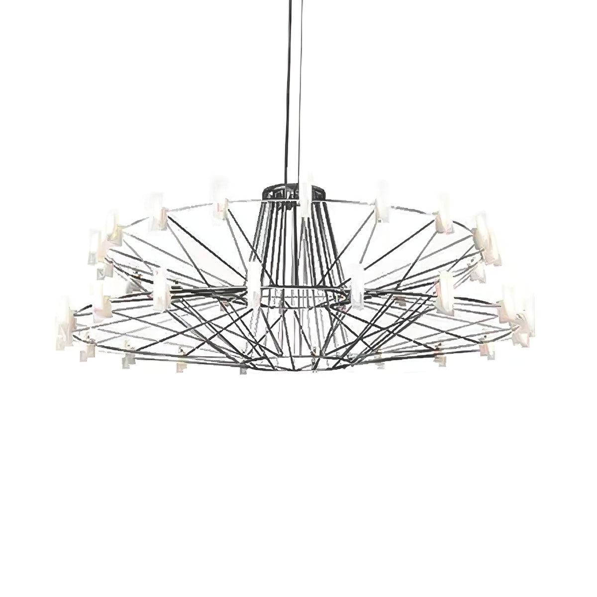 Sky Ballet Chandelier Dia 33.5″ x H 13.4″ / Dia 85cm x H 34cm / Black / Warm Light Chandelier