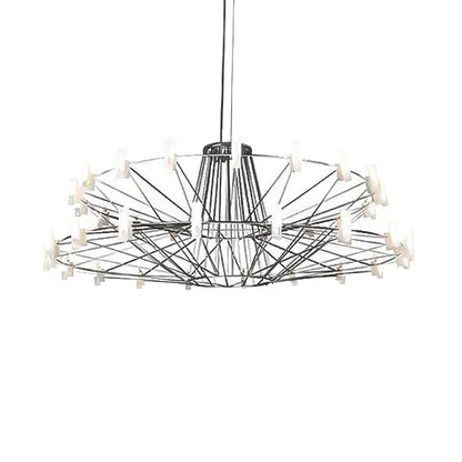 Sky Ballet Chandelier Dia 33.5″ x H 13.4″ / Dia 85cm x H 34cm / Black / Warm Light Chandelier