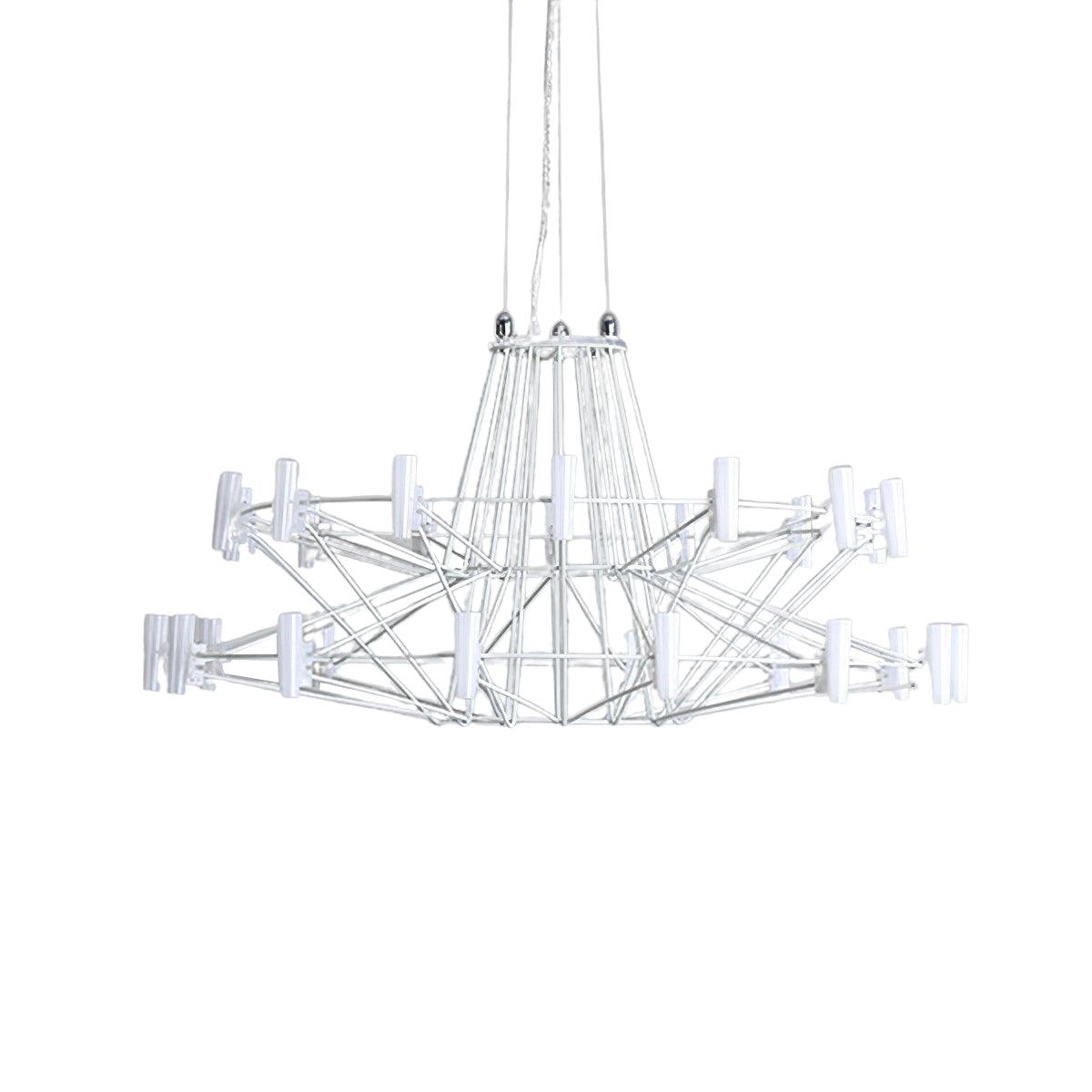 Sky Ballet Chandelier Dia 33.5″ x H 13.4″ / Dia 85cm x H 34cm / White / Warm Light Chandelier