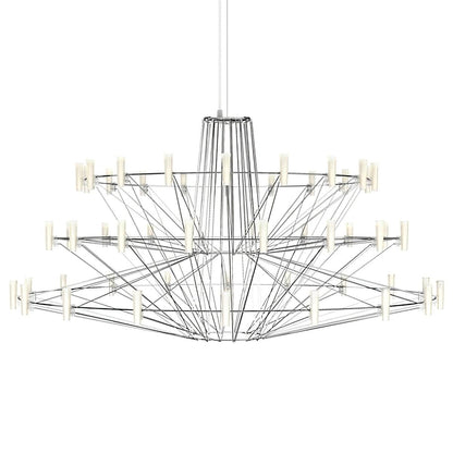 Sky Ballet Chandelier Dia 39.8″ x H 21.3″ / Dia 101cm x H 54cm / White / Warm Light Chandelier