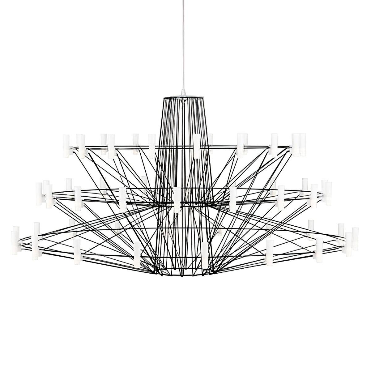 Sky Ballet Chandelier Dia 39.8″ x H 21.3″ / Dia 101cm x H 54cm / Black / Warm Light Chandelier