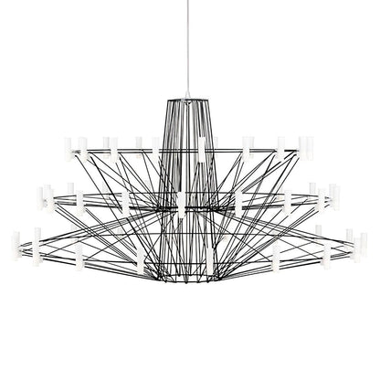 Sky Ballet Chandelier Dia 39.8″ x H 21.3″ / Dia 101cm x H 54cm / Black / Warm Light Chandelier