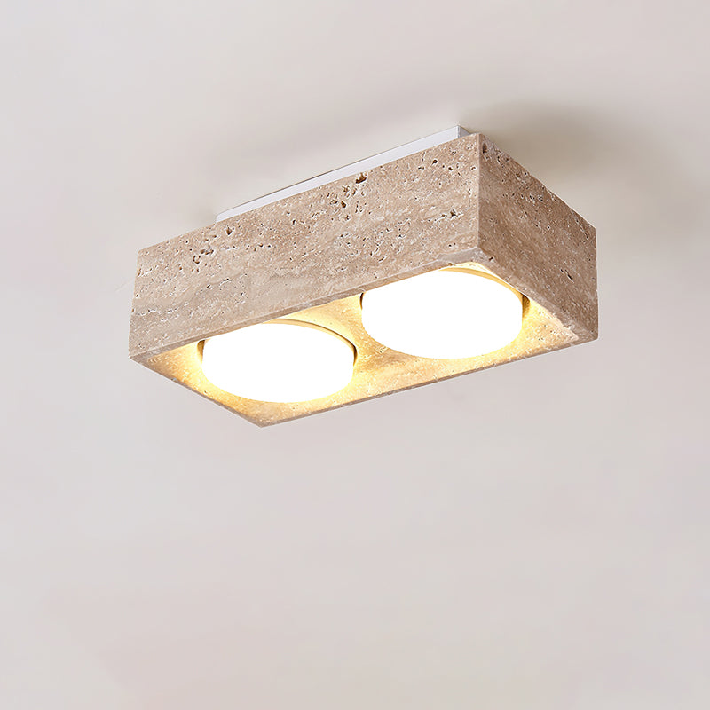 Sky Hole Ceiling Lamp L 7.9″ x W 3.9″ x H 3.1″ / Yellow Travertine & White Ceiling lamp