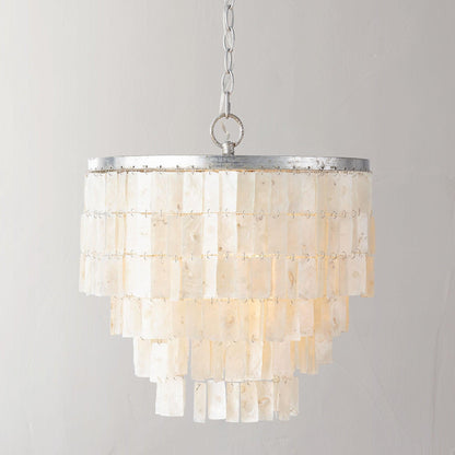 Skye Tiered Pendant Light Dia 17.7″ x H 17.7″ / Dia 45cm x H 45cm / Silver + White Pendant light