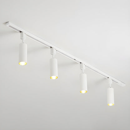 Sleek Cylinder Track Light 4 heads L 59.1″ x H 10.6″ / White / Neutral Light Ceiling lamp