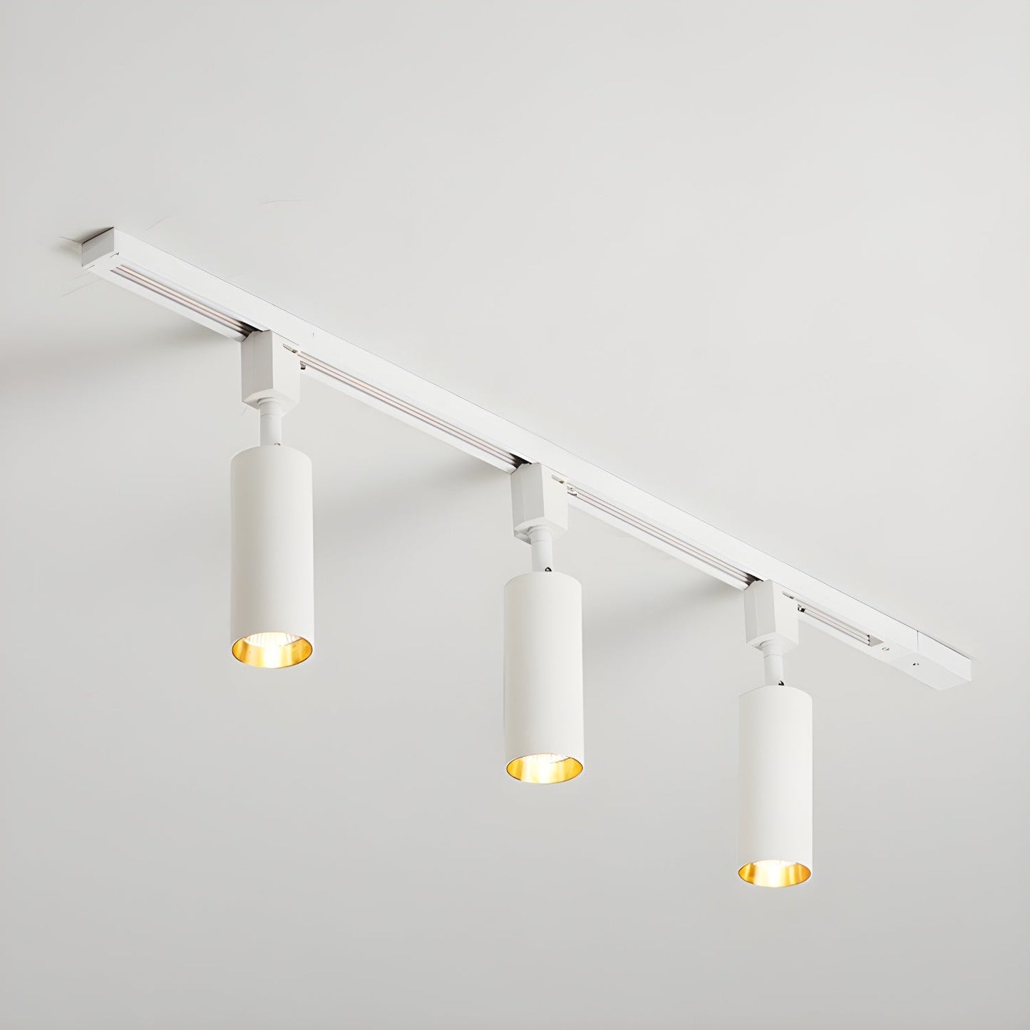 Sleek Cylinder Track Light 3 heads L 39.4″ x H 10.6″ / White / Neutral Light Ceiling lamp