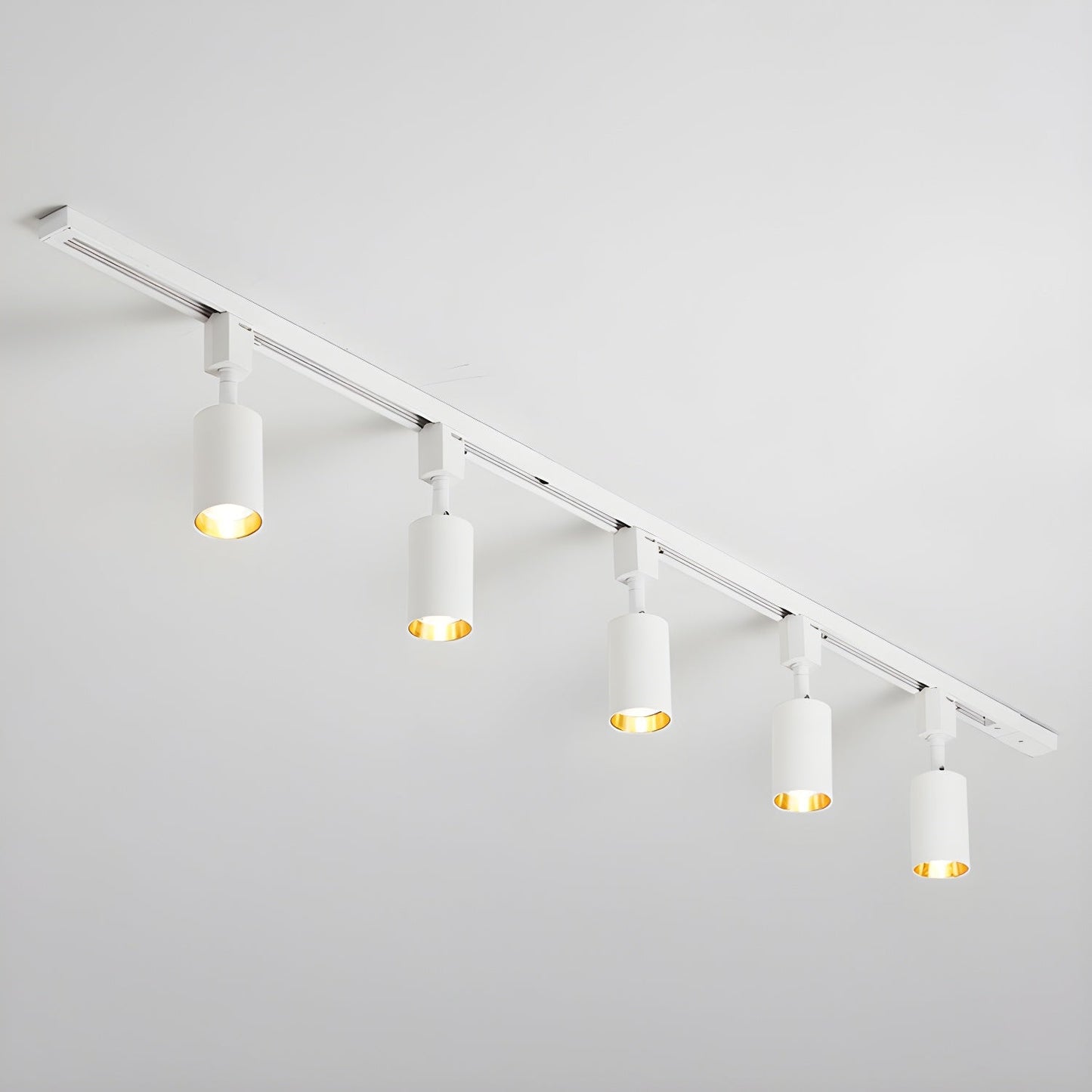 Sleek Cylinder Track Light 5 heads L 59.1″ x H 8.7″ / White / Neutral Light Ceiling lamp