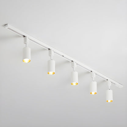 Sleek Cylinder Track Light 5 heads L 59.1″ x H 8.7″ / White / Neutral Light Ceiling lamp