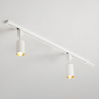Sleek Cylinder Track Light 2 heads L 39.4″ x H 8.7″ / White / Neutral Light Ceiling lamp