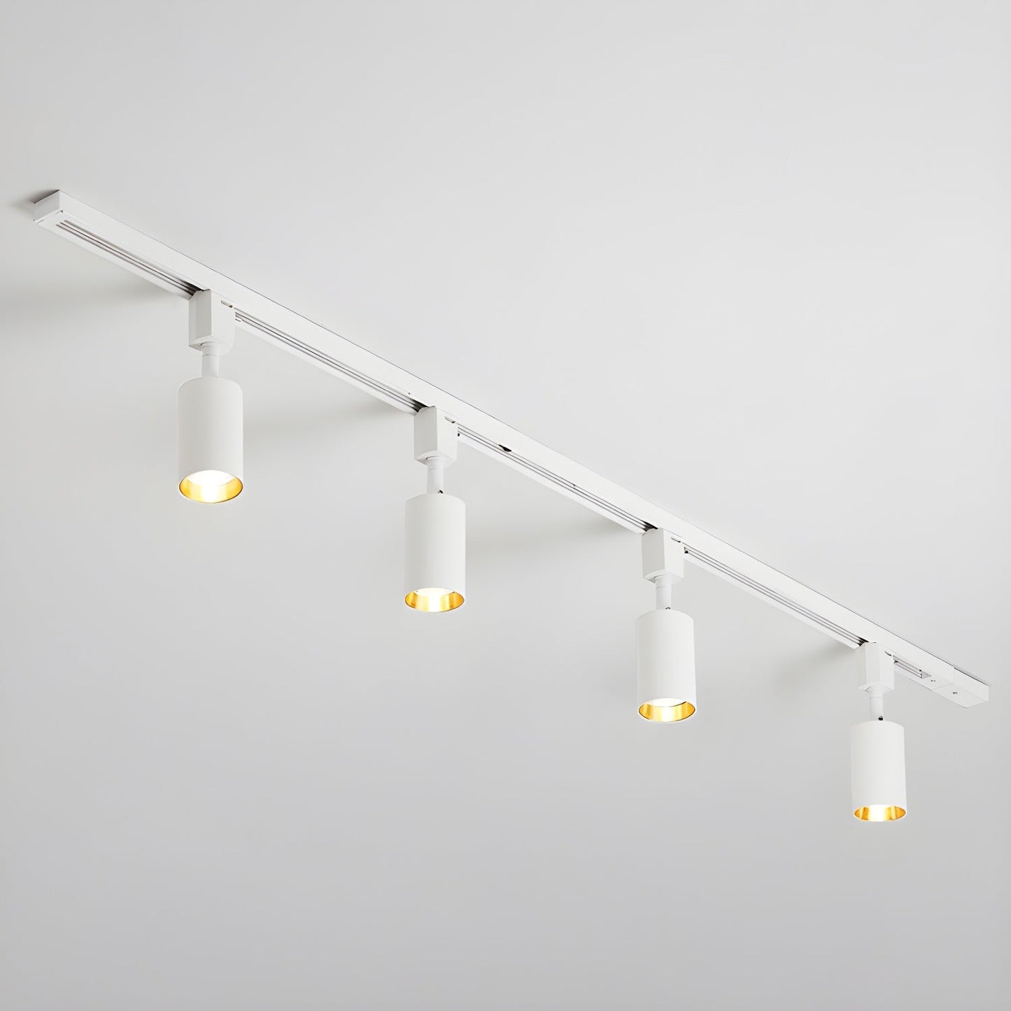 Sleek Cylinder Track Light 4 heads L 59.1″ x H 8.7″ / White / Neutral Light Ceiling lamp