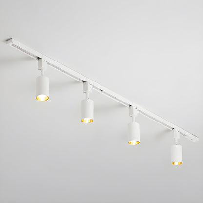 Sleek Cylinder Track Light 4 heads L 59.1″ x H 8.7″ / White / Neutral Light Ceiling lamp