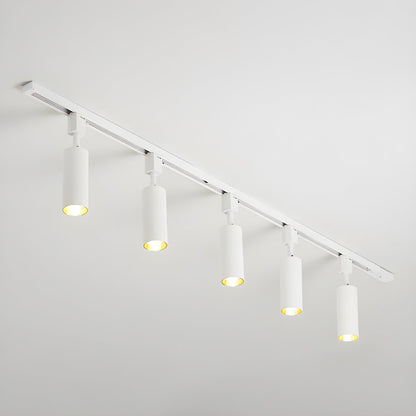 Sleek Cylinder Track Light 5 heads L 59.1″ x H 10.6″ / White / Neutral Light Ceiling lamp