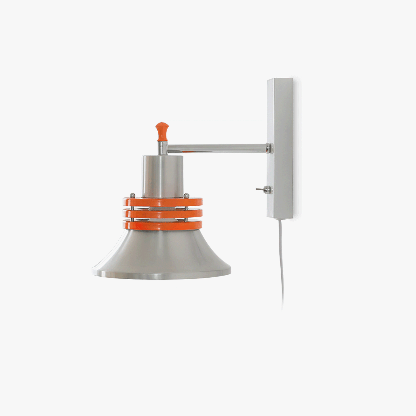 Sleekform Static Wall Lamp Dia 7.9″ x H 8.7″ / Dia 20cm x H 22cm / Orange & Chrome / US Plug Wall lamp