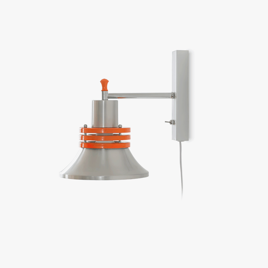 Sleekform Static Wall Lamp Dia 7.9″ x H 8.7″ / Dia 20cm x H 22cm / Orange & Chrome / US Plug Wall lamp