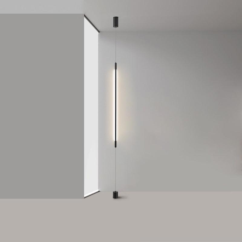 Slim line Cabinet Stand Lamp ? 0.6″ x H 37.4″ / Dia 1.6cm x H 95cm / Black / Warm Light Floor lamp