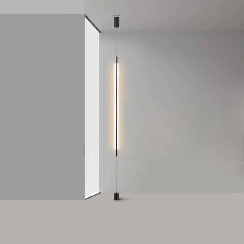 Slim line Cabinet Stand Lamp ? 0.6″ x H 47.2″ / Dia 1.6cm x H 120cm / Black / Warm Light Floor lamp