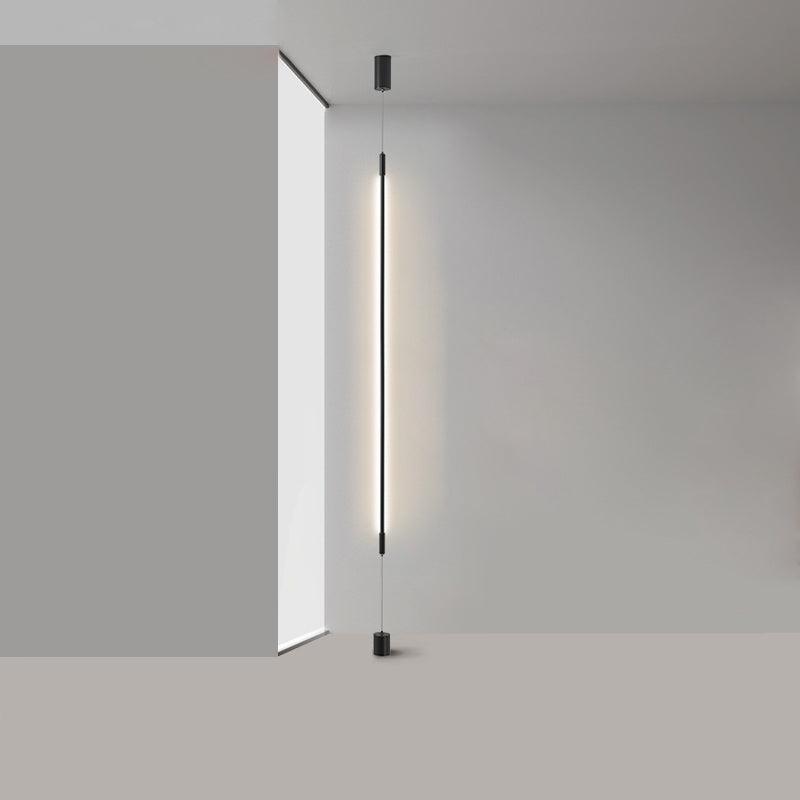 Slim line Cabinet Stand Lamp ? 0.6″ x H 59″ / Dia 1.6cm x H 150cm / Black / Warm Light Floor lamp