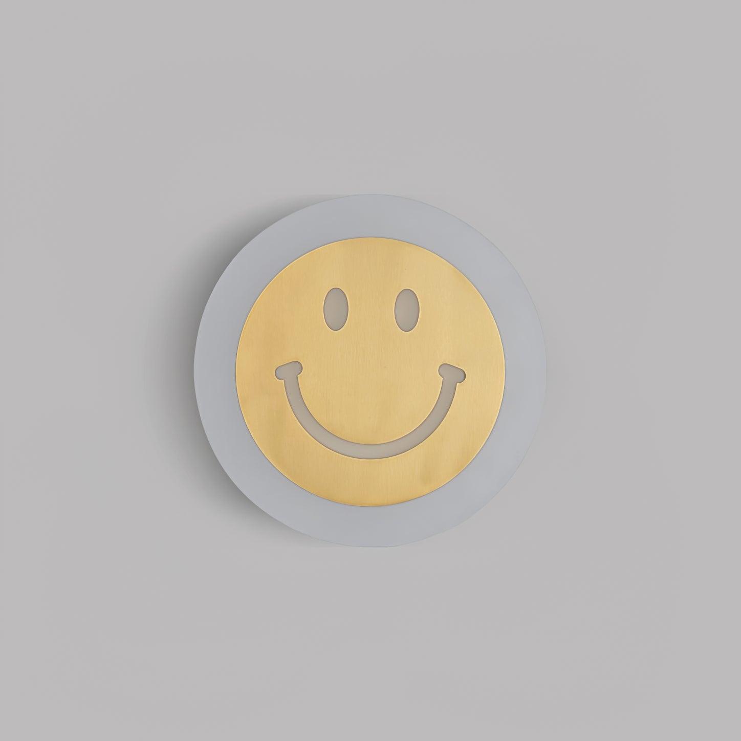Smiley Wall Lamp ? 7.9″ x H 7.9″ / Dia 20cm x H 20cm / Brass / Three-color changing light Wall lamp