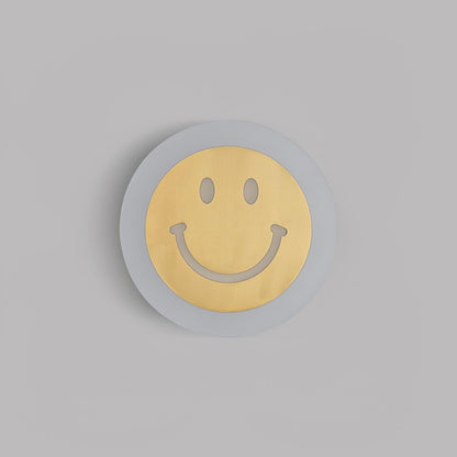 Smiley Wall Lamp ? 7.9″ x H 7.9″ / Dia 20cm x H 20cm / Brass / Three-color changing light Wall lamp