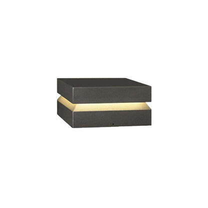Solaris Square Post Light L 9.8″ x W 9.8″ x H 5.9″ / L 25cm x W 25cm x H 15cm / Model A: Wired Version / Warm Light