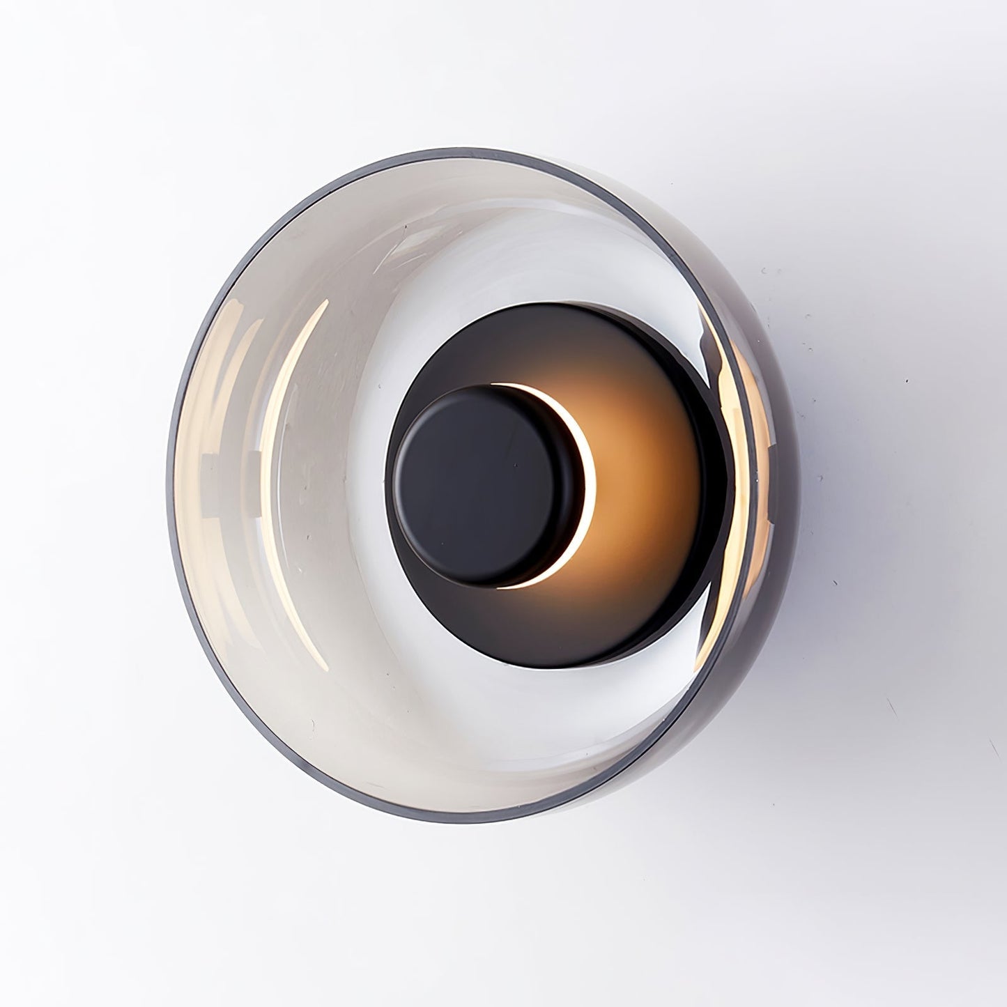 Solara Wall Light Dia 3.9″ x H 9″ / Dia 10cm x H 23cm / Black & Smoke grey / 1 Piece Wall lamp