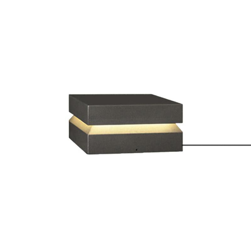 Square Post Outdoor Light L 9.8″ x W 9.8″ x H 5.9″ / L 25cm x W 25cm x H 15cm / Model A: Wired Version / Warm Light