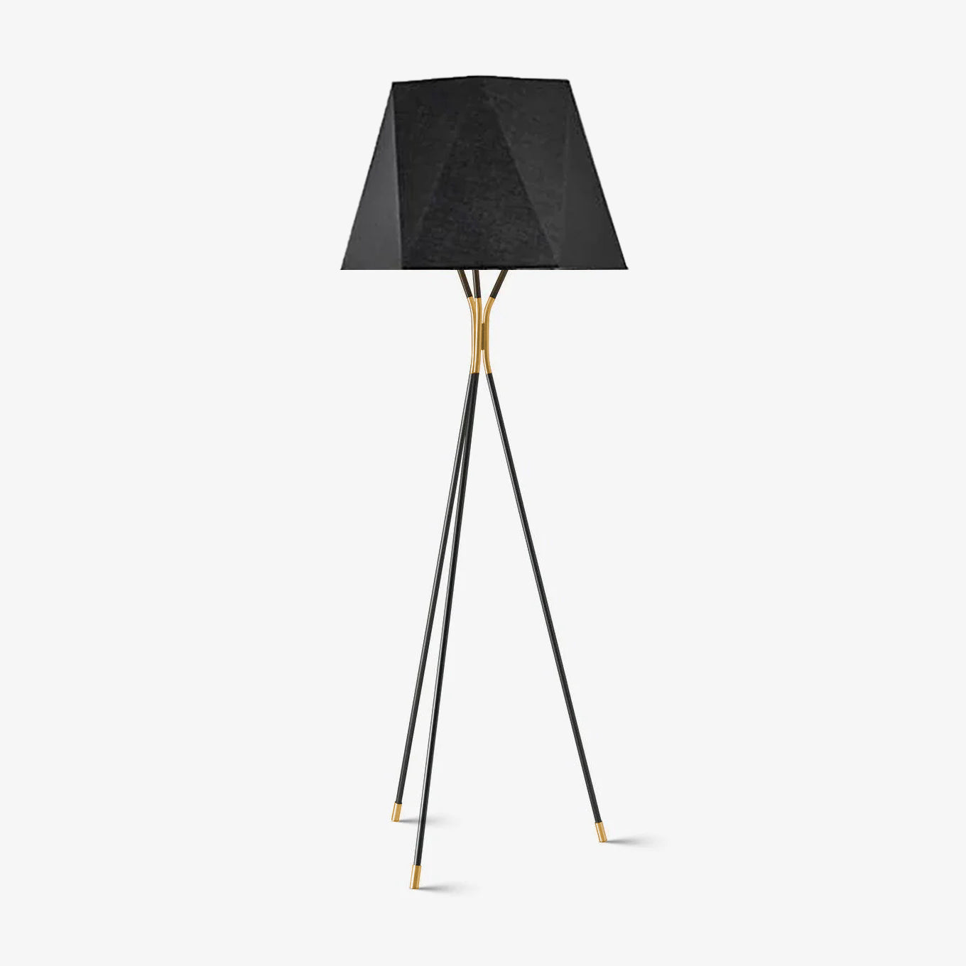 Solitaire Floor Lamp Dia 21.7″ x H 65″ / Dia 55cm x H 165cm / Black & Gold / US Plug Floor lamp