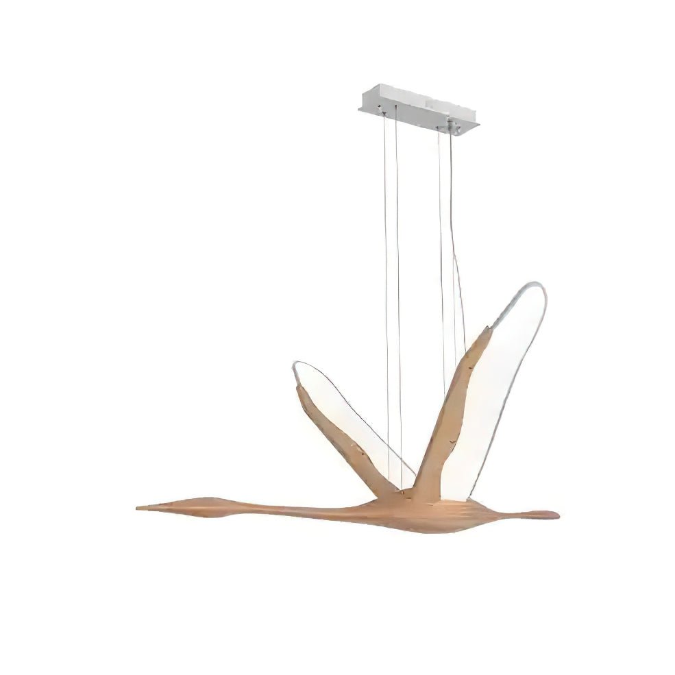 Solitude Crane Pendant Lamp L 46.5’’ x W 38.2’’ x H 20.5’’ / Wood Color / Warm Light Pendant light