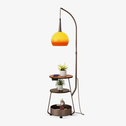 Solstice Arc Floor Lamp Dia 16.1″ x H 63″ / Brown & Caramel color / US Plug Floor lamp