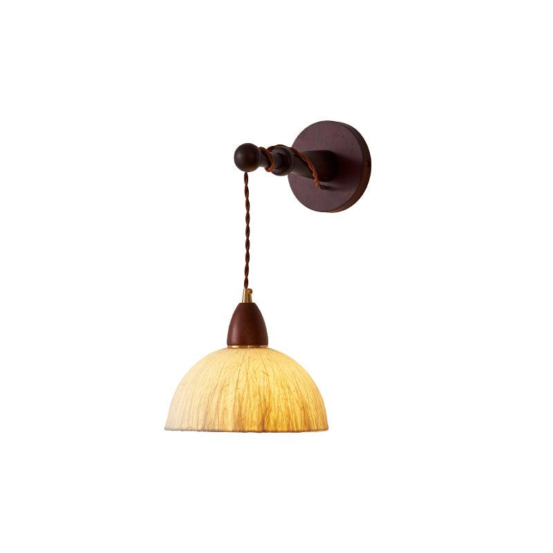 Soren Wall Lamp Dia 7.9″ x W 8.7″ x H 7.5″ / Dia 20cm x W 22cm x H 19cm / Walnut color＆White Wall lamp